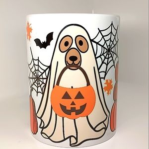 New! Trick or Treat Vintage Ghostie Dog Mug! 15oz!